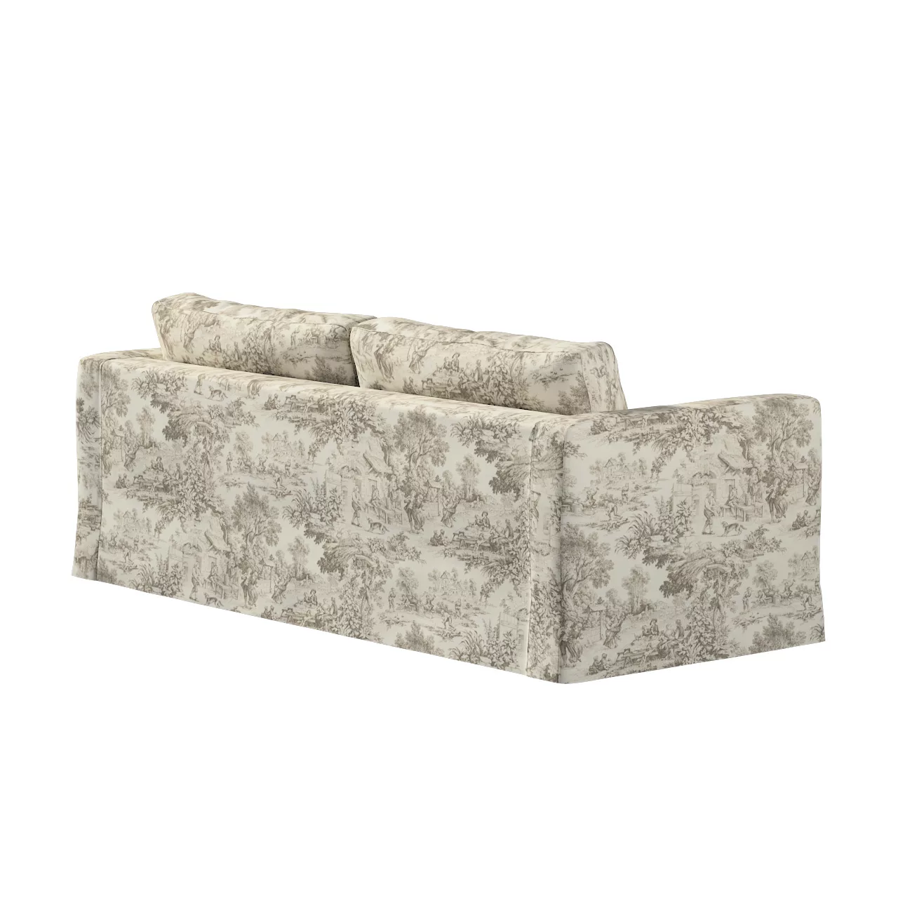 Bezug für Karlstad 3-Sitzer Sofa nicht ausklappbar, lang, ecru-beige, Bezug günstig online kaufen