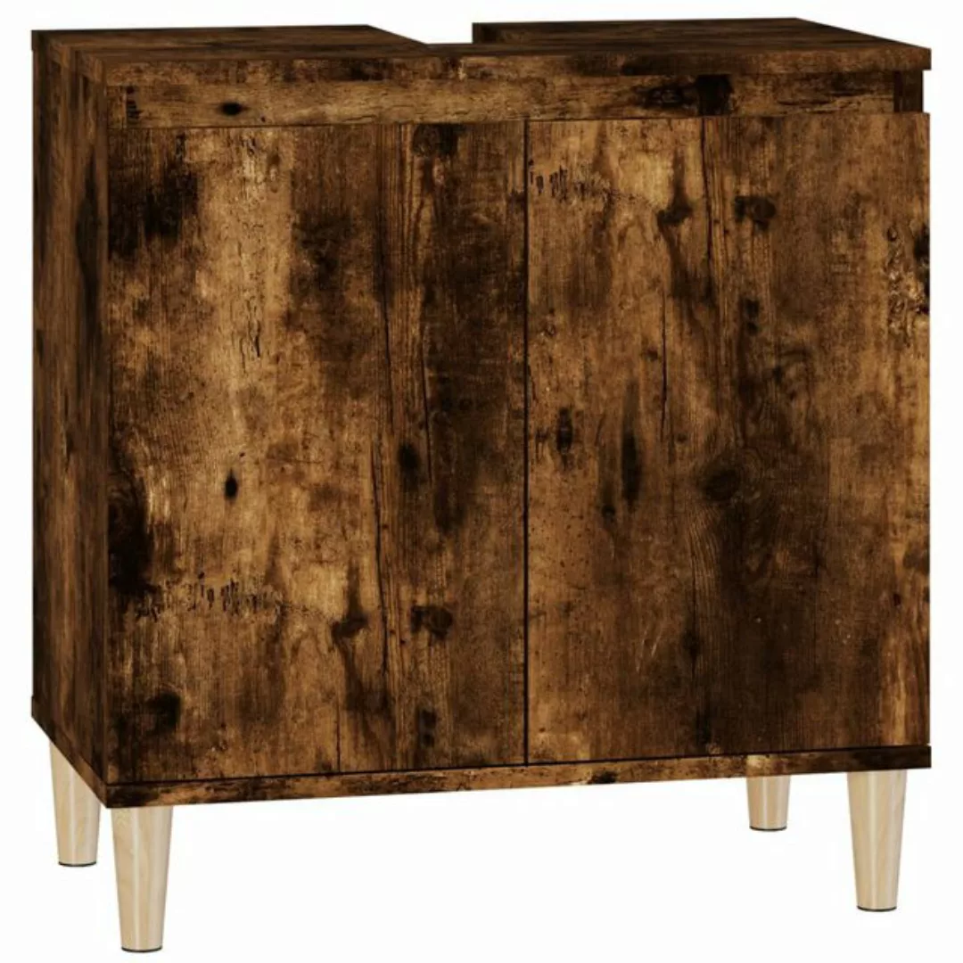 Vidaxl Waschbeckenunterschrank Räuchereiche 58x33x60 Cm Holzwerkstoff günstig online kaufen