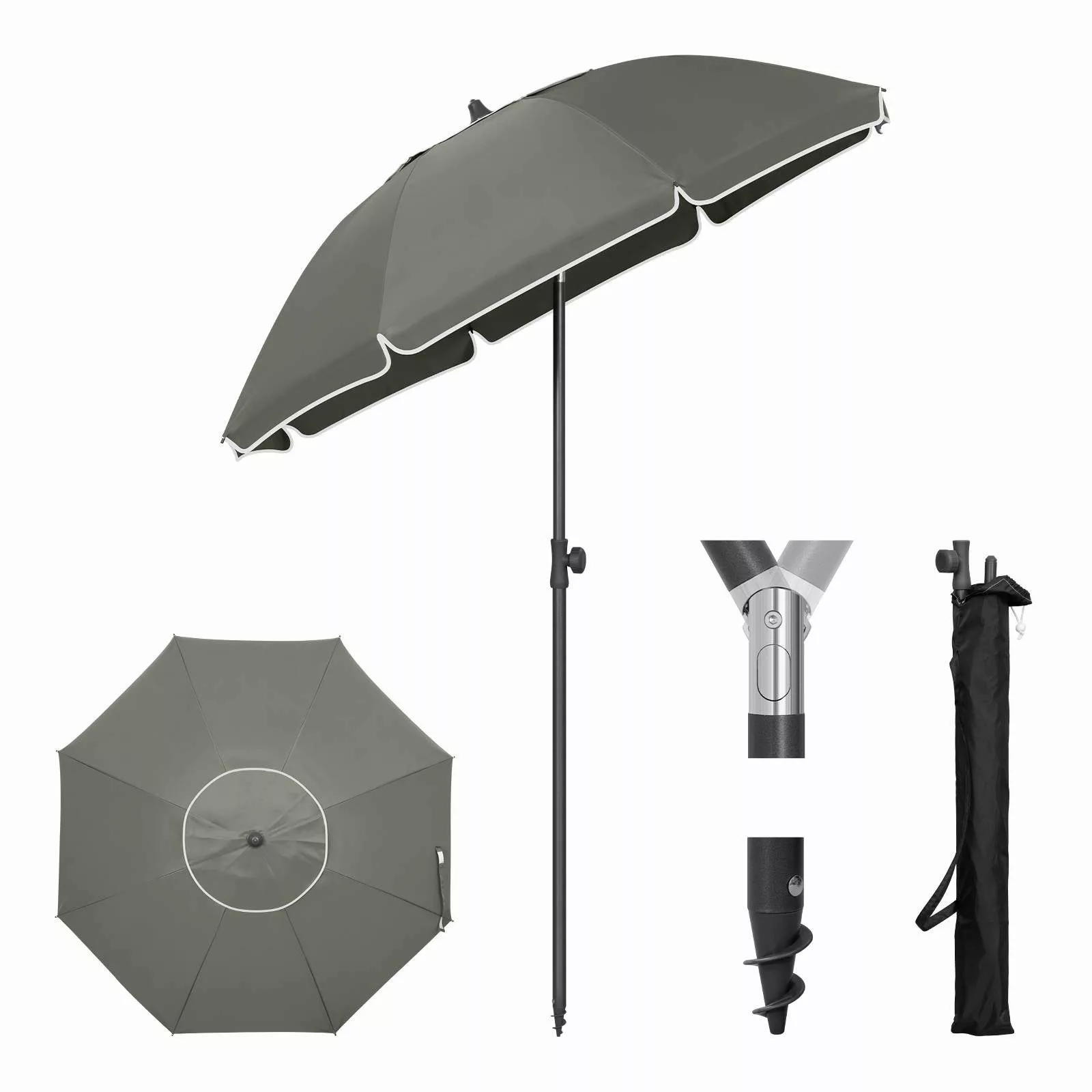 EUGAD Sonnenschirm, Sonnenschutz UV 50+, mit günstig online kaufen