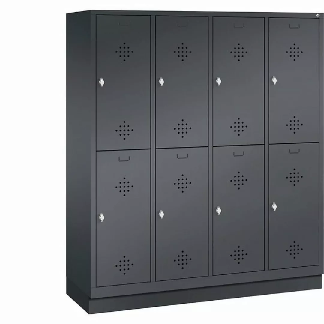 C+P Garderobenschrank Breite: 1600 mm x Tiefe: 500 mm x Höhe: 1800 mm schwa günstig online kaufen