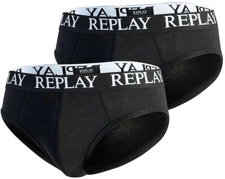 Replay Slip "SLIP Basic Cuff Logo 2pcs Bo", (Packung, 2er-Pack) günstig online kaufen