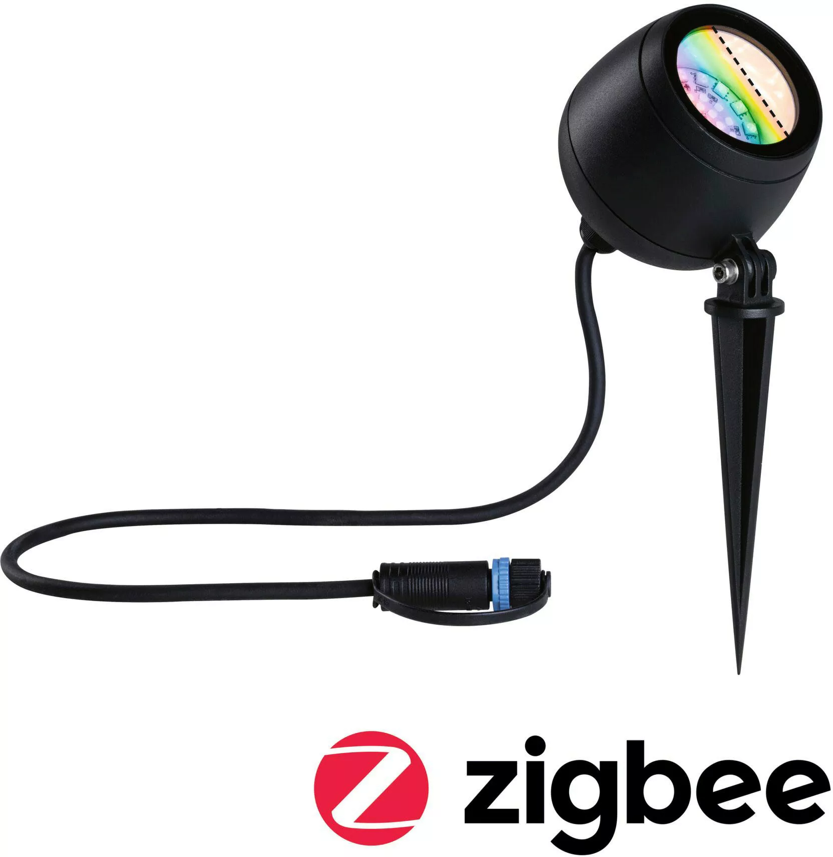 LED Zigbee Plug & Shine Erdspießleuchte Kikolo RGBW in Anthrazit 6,2W 400lm günstig online kaufen