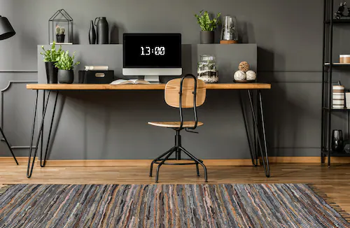 Kayoom Teppich »Sonipat 110«, rechteckig, 16 mm Höhe, Echtleder flachgewebt günstig online kaufen