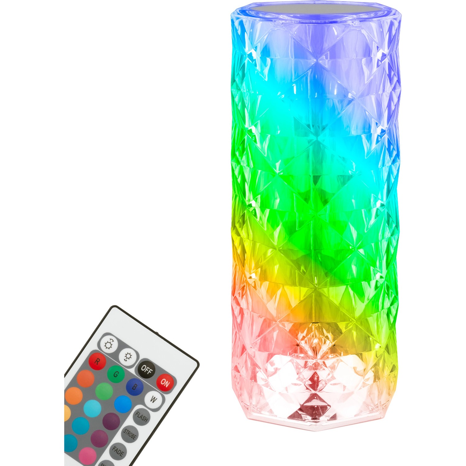 Brilo Akku-Tischleuchte Kristalloptik 2,3W mit RGB 21,5 cm x 9 cm günstig online kaufen