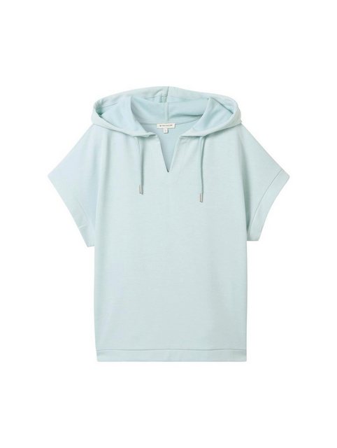 TOM TAILOR Sweatshirt Sweatshirt with hood, dusty mint blue günstig online kaufen