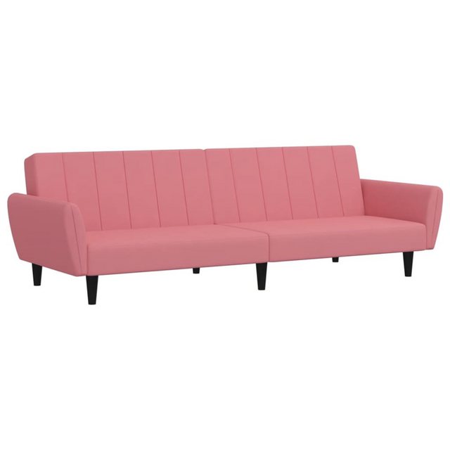 vidaXL Schlafsofa, Sofa 2-Sitzer Rosa Samt günstig online kaufen