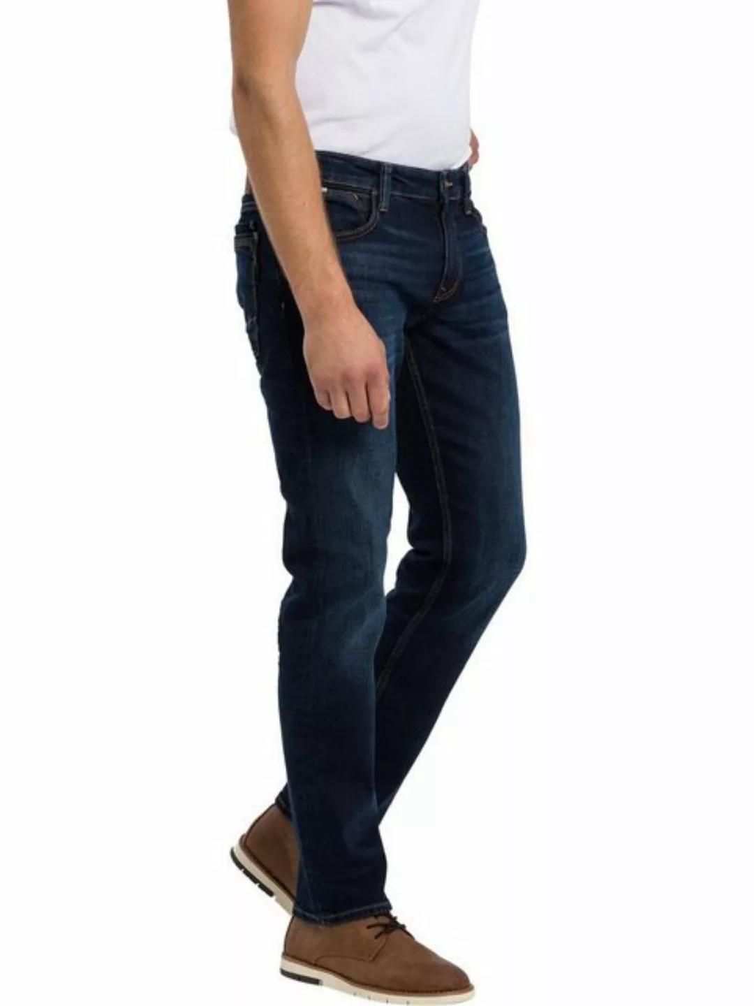 Cross Jeans Herren Jeans Dylan - Regular Fit - Blau - Dark Blue Used günstig online kaufen