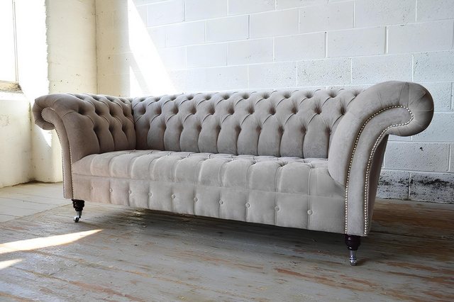 Xlmoebel Sofa Chesterfield Großes Textil-Design Wohnzimmer-Sofa mit, Herges günstig online kaufen