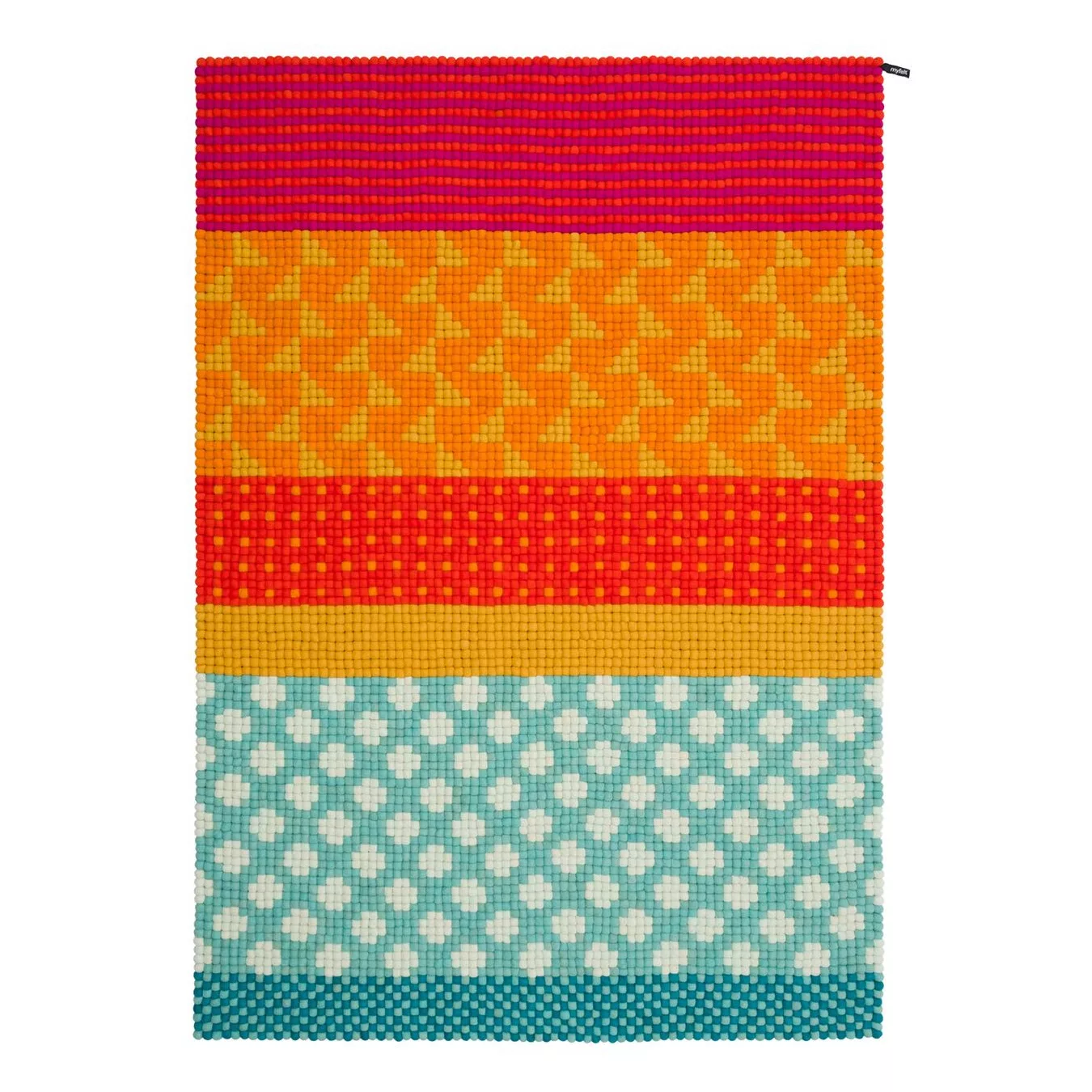 myfelt - Kerala Filzkugelteppich rechteckig - multicolor/160x230 cm günstig online kaufen