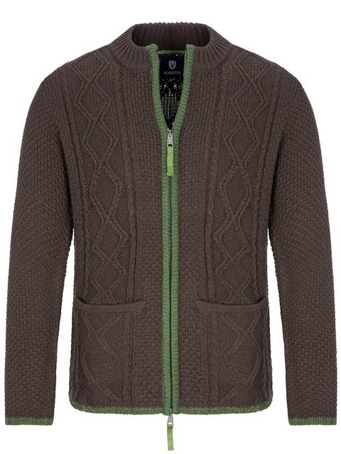 Almbock Trachtenstrickjacke Strickjacke Chris (1-tlg) dunkelbraun günstig online kaufen