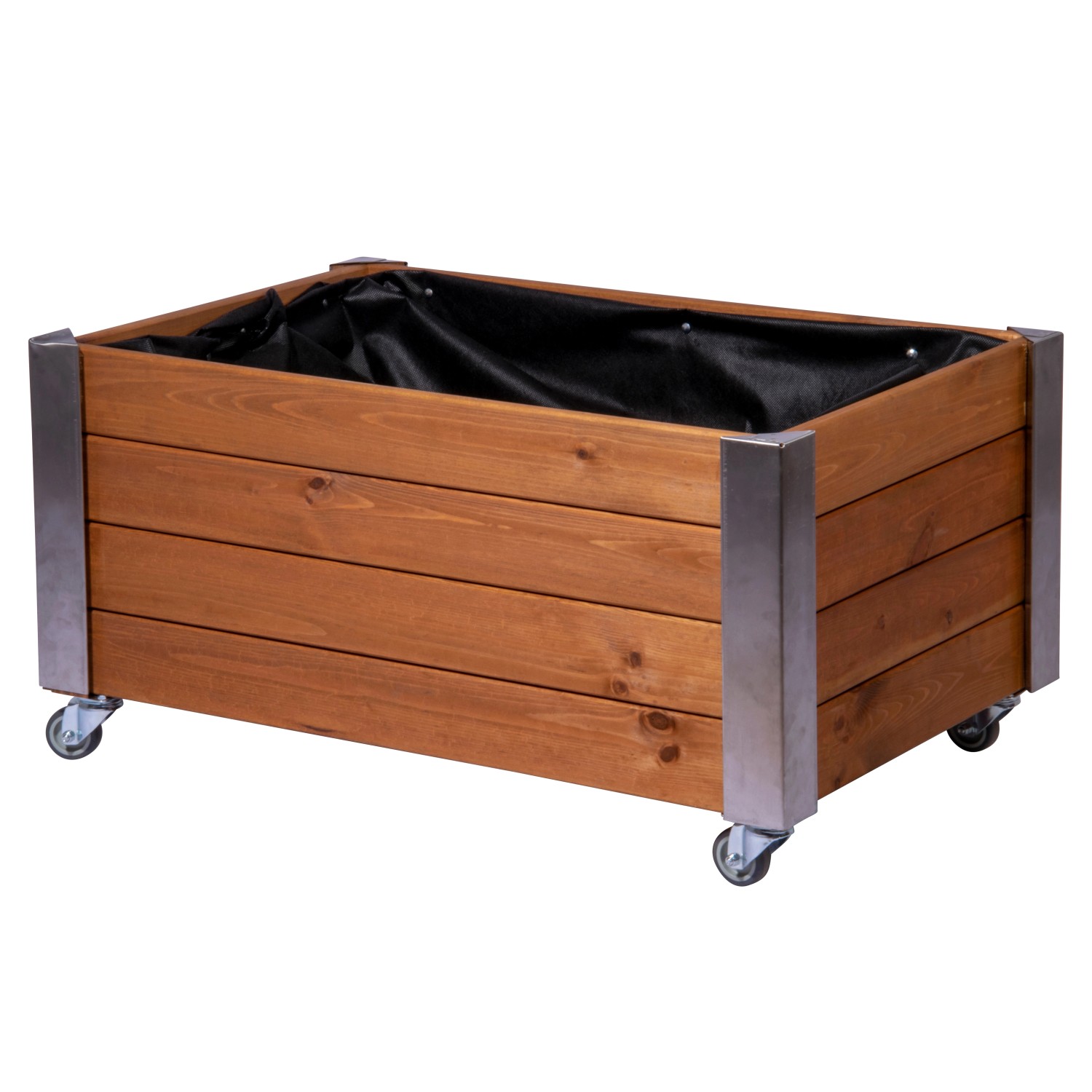 Dobar Hochbeet Rollfi mit Rollen 78 cm x 52 cm x 40,5 cm Braun FSC® günstig online kaufen