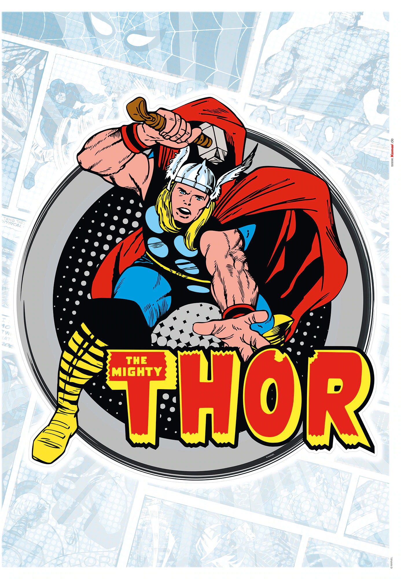 Komar Wandtattoo "Thor Comic Classic - Größe 50 x 70 cm", (1 St.), selbstkl günstig online kaufen