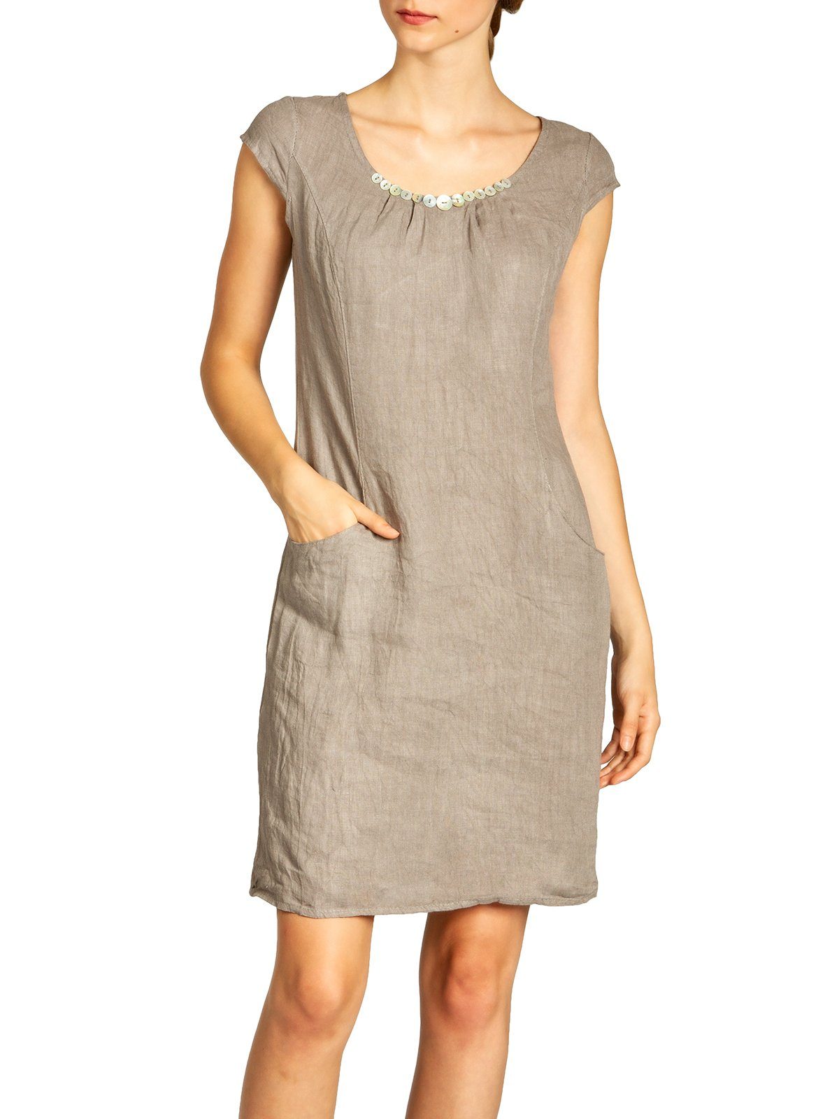 Caspar Sommerkleid SKL018 knielanges Damen Sommer günstig online kaufen