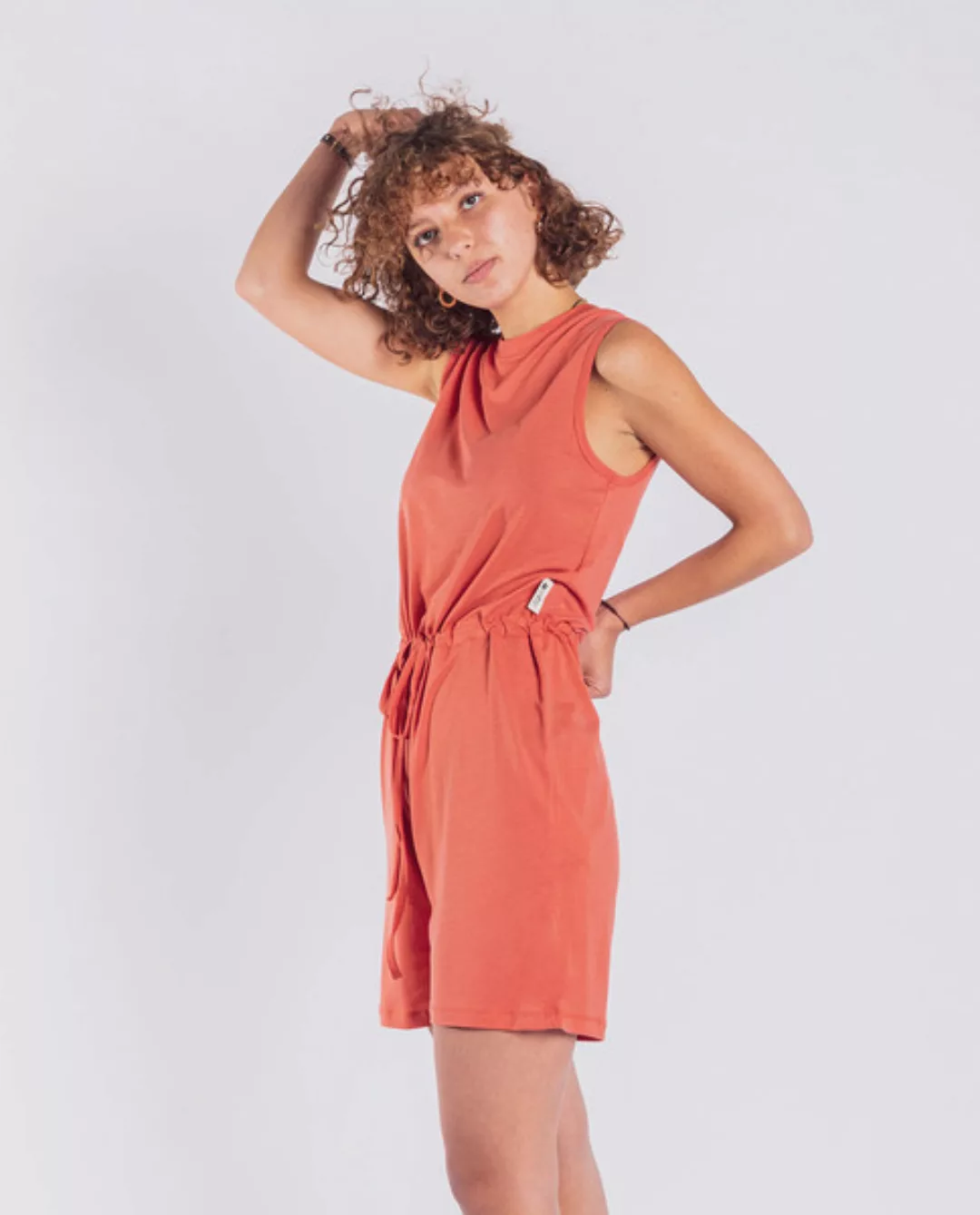Damen Jumpsuit Aus Lyocell/bio-baumwolle - Verano - Terracotta günstig online kaufen