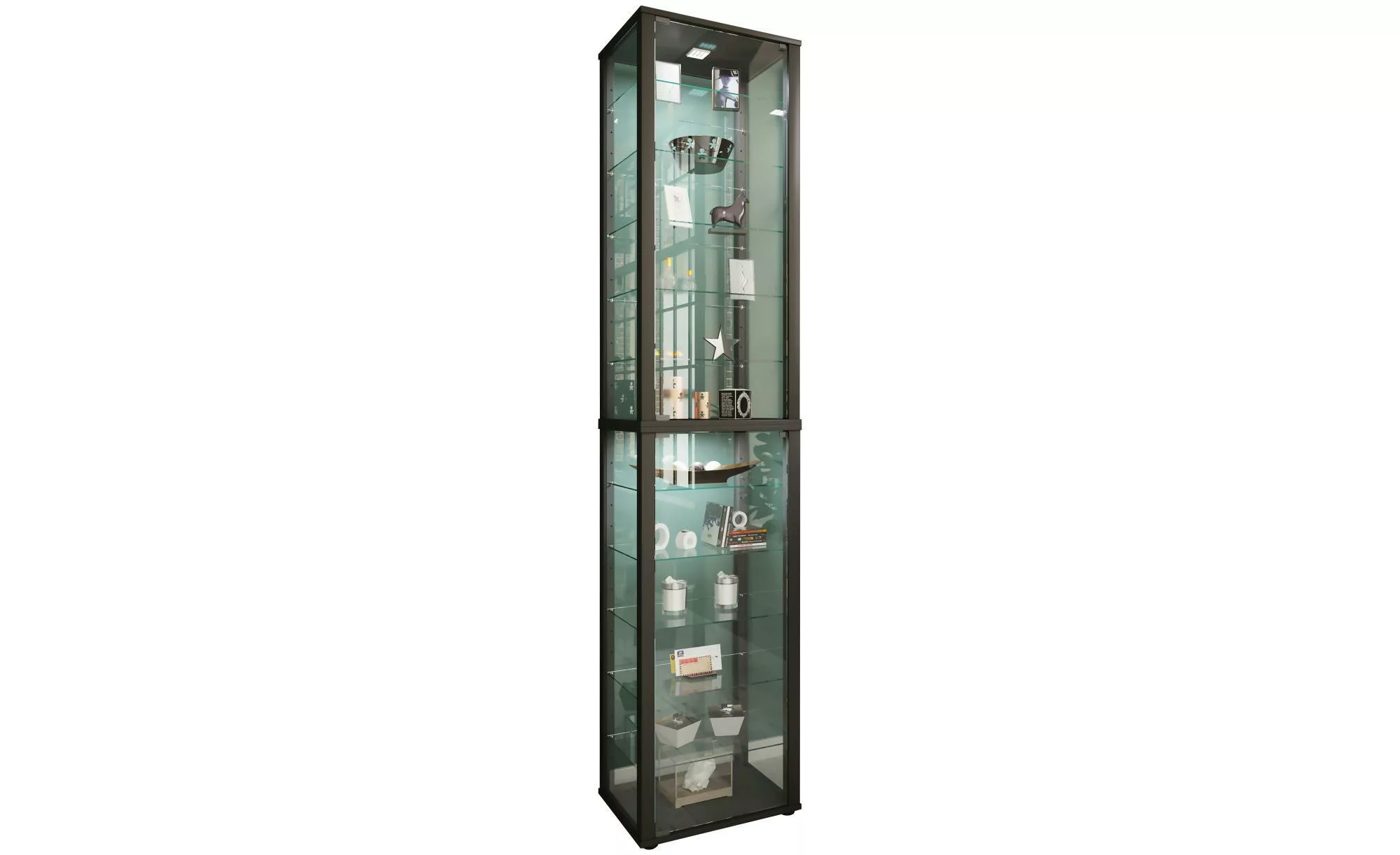 VCM Holz Glas Vitrine Sammelvitrine Glasvitrine Schaukasten Standvitrine Ka günstig online kaufen