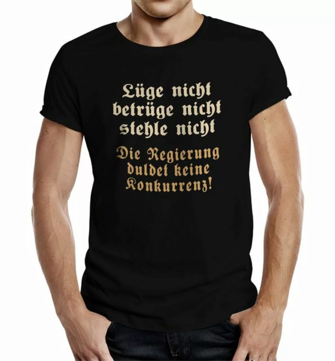 RAHMENLOS® T-Shirt für Männer aus der DDR: Die Regierung duldet Keine Konku günstig online kaufen