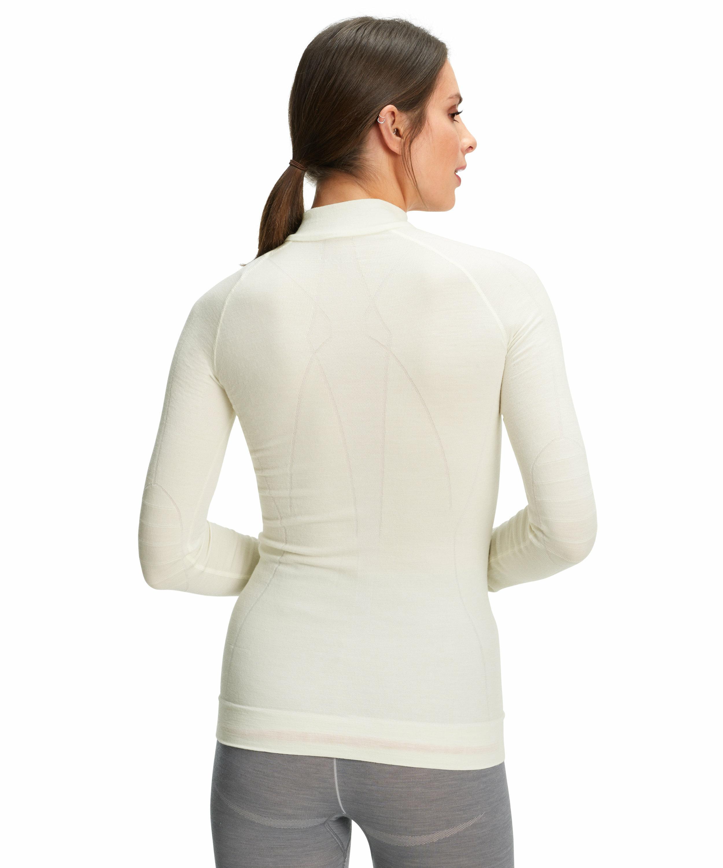 FALKE Damen Langarmshirt Wool-Tech, L, Weiß, Uni, Schurwolle, 33210-204004 günstig online kaufen