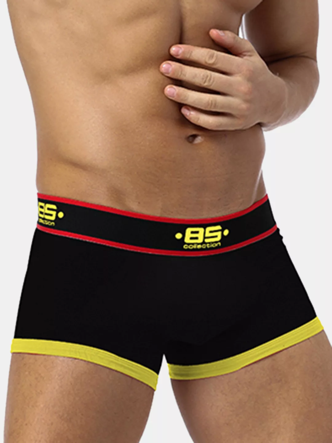 Herren Baumwolle gestreifter Gürtel Boxer Briefs Soft Contour Pouch Unterwä günstig online kaufen