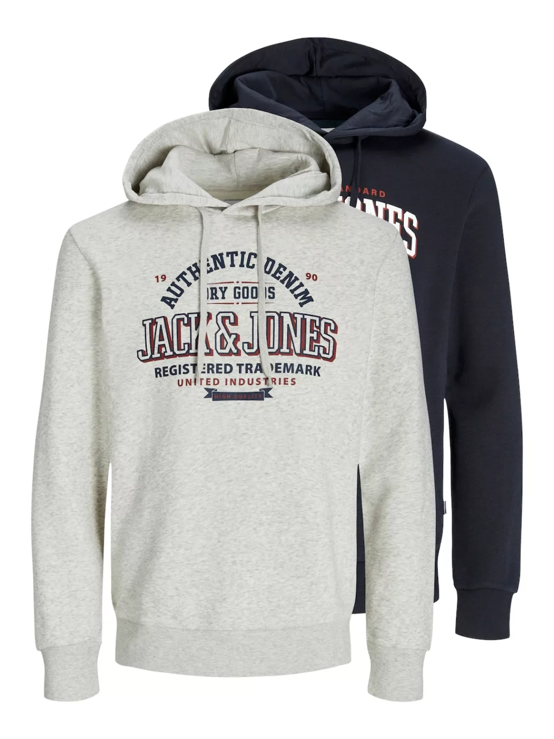 Jack & Jones Kapuzensweatshirt "JJELOGO SWEAT HOOD 2 COL 24/25 2PK MP" günstig online kaufen