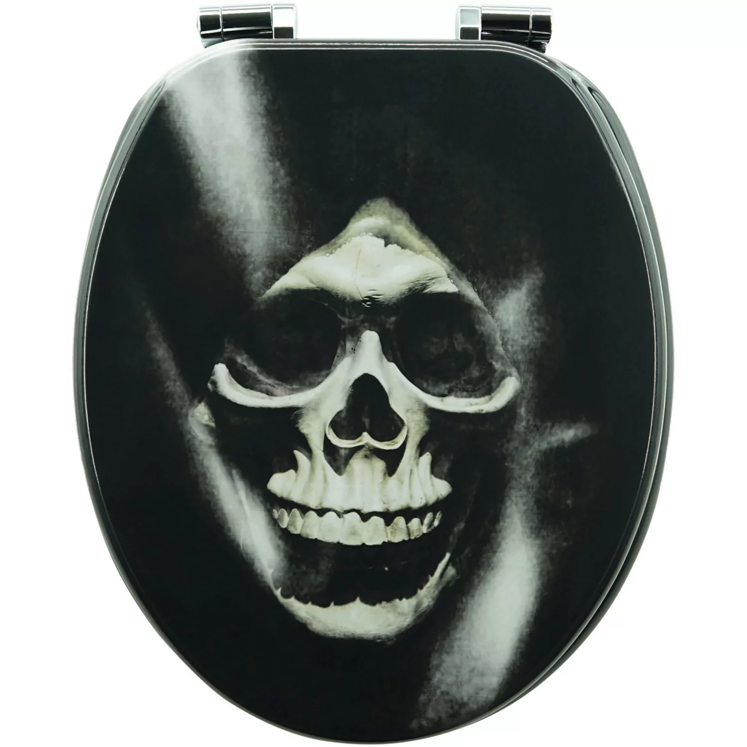 Sanfino WC Sitz Skull Toilettendeckel mit Absenkautomatik aus Holz günstig online kaufen