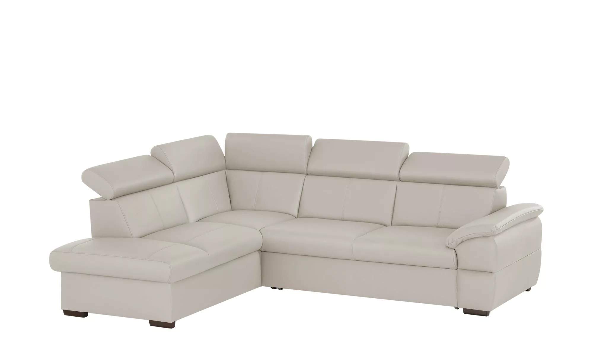 uno Ecksofa aus Echtleder Town ¦ grau ¦ Maße (cm): B: 264 H: 76 T: 210.0 Po günstig online kaufen