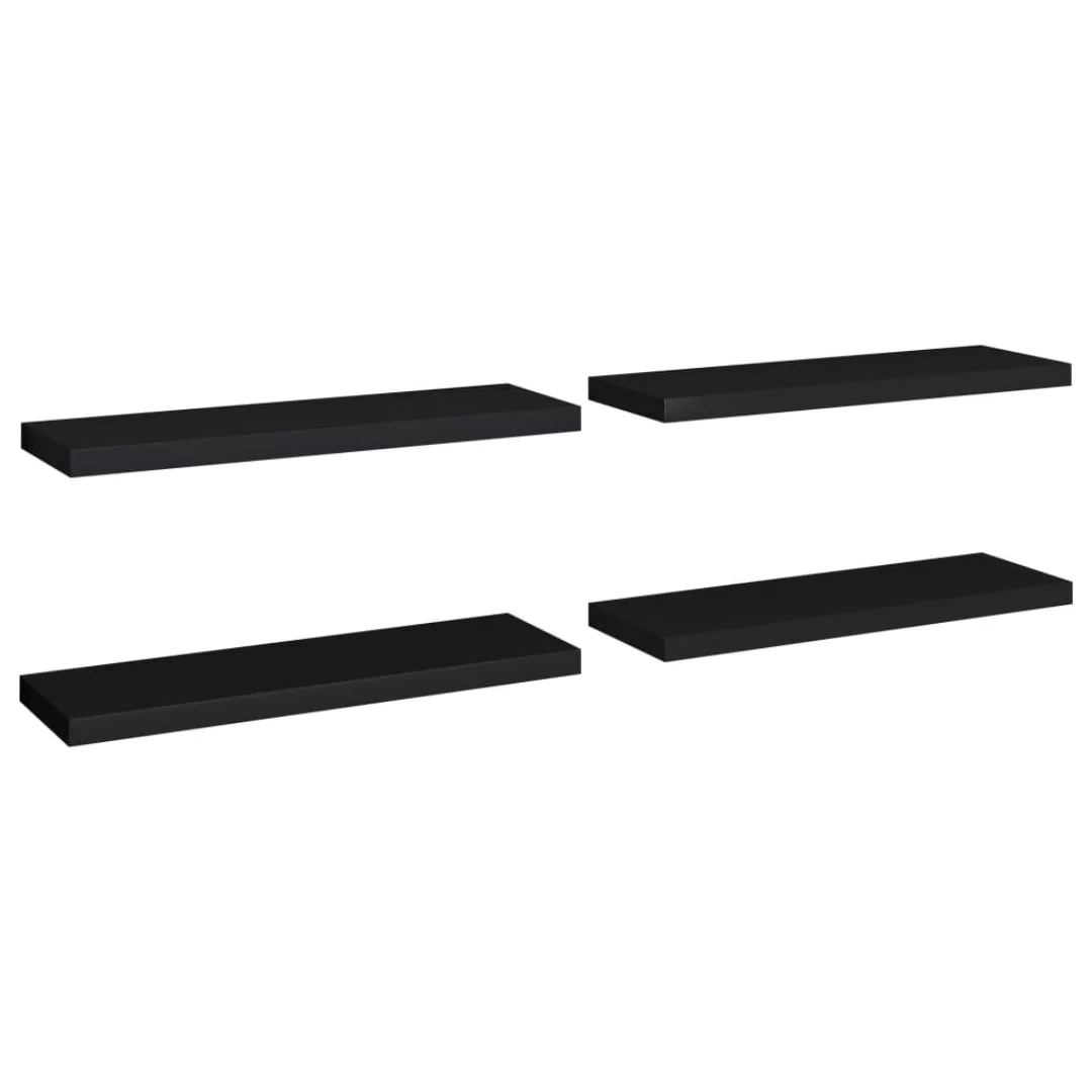 Schweberegale 4 Stk. Schwarz 80x23,5x3,8 Cm Mdf günstig online kaufen