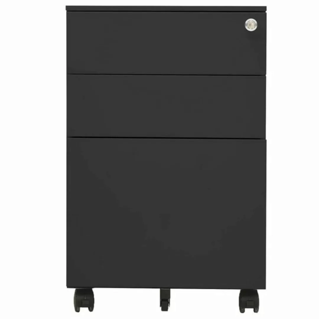 furnicato Aktenschrank mit Rollen Anthrazit 39x45x60 cm Stahl günstig online kaufen