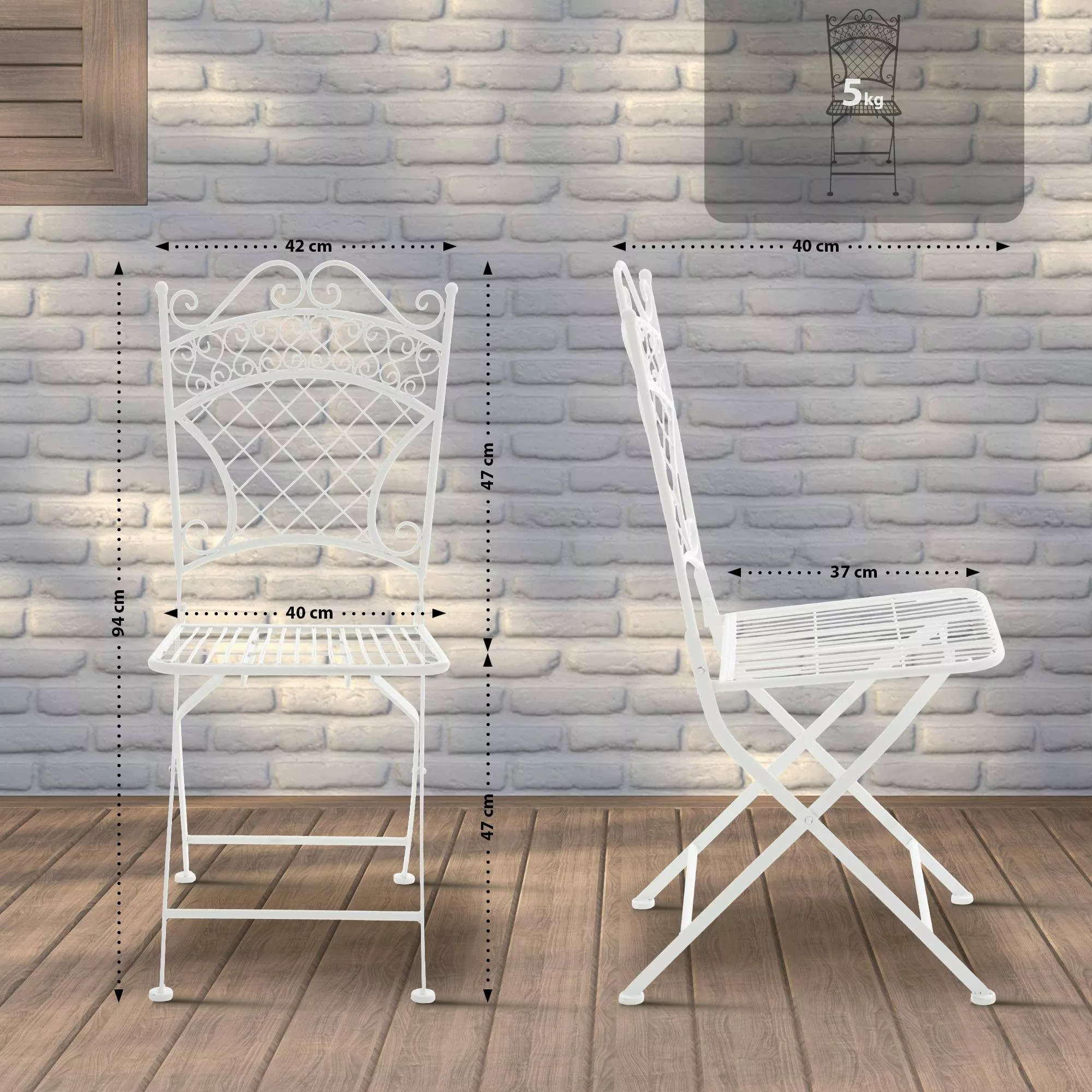 CLP Gartenstuhl Adelar Eisen, klappbar günstig online kaufen