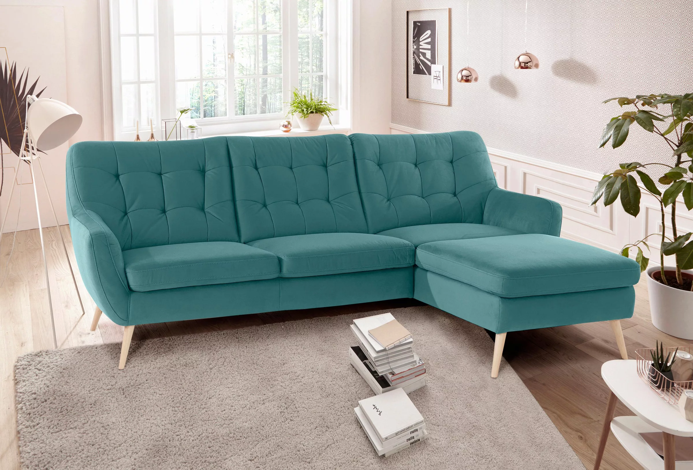 exxpo - sofa fashion Ecksofa Scandi, bequem, aufwendige Rückenpolsterung fü günstig online kaufen