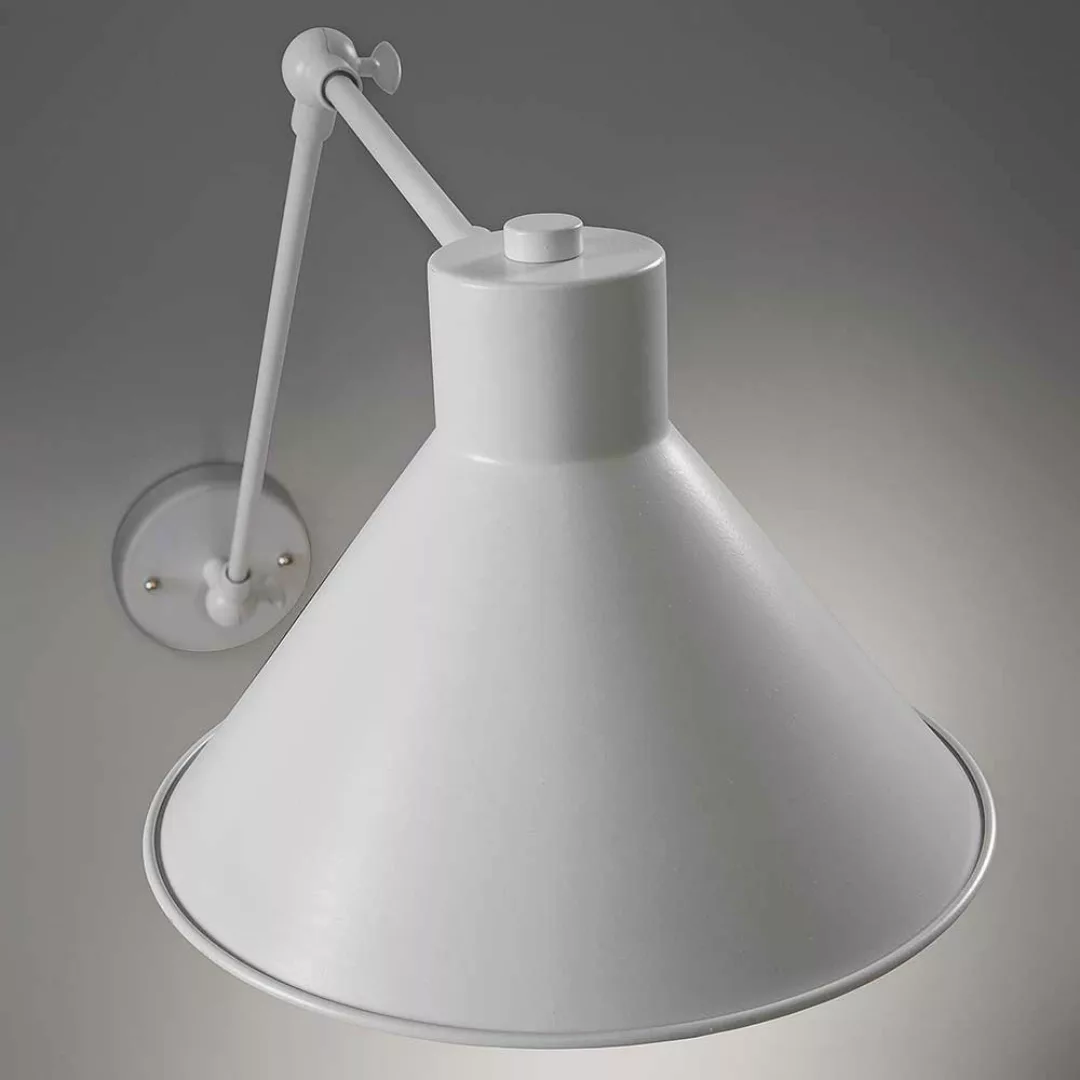 Verstellbare Metall Wandlampe in Weiß Skandi Design günstig online kaufen