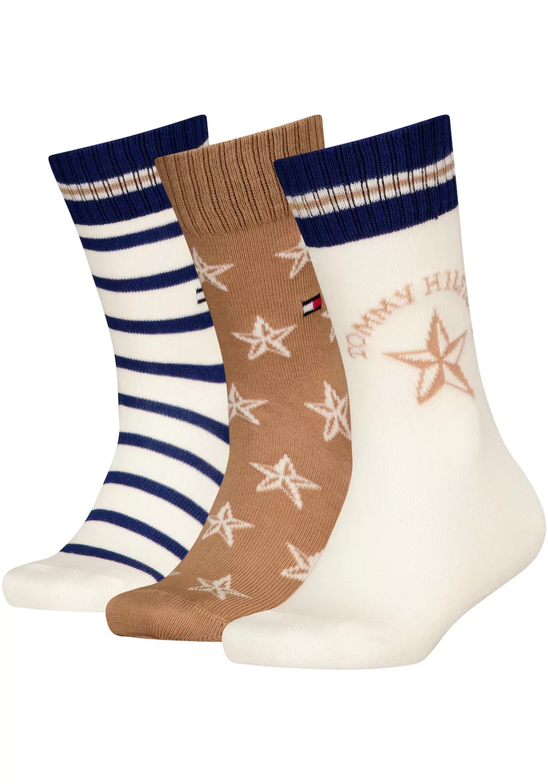 Tommy Hilfiger Socken, (3 Paar), mit auffälliger Musterung günstig online kaufen