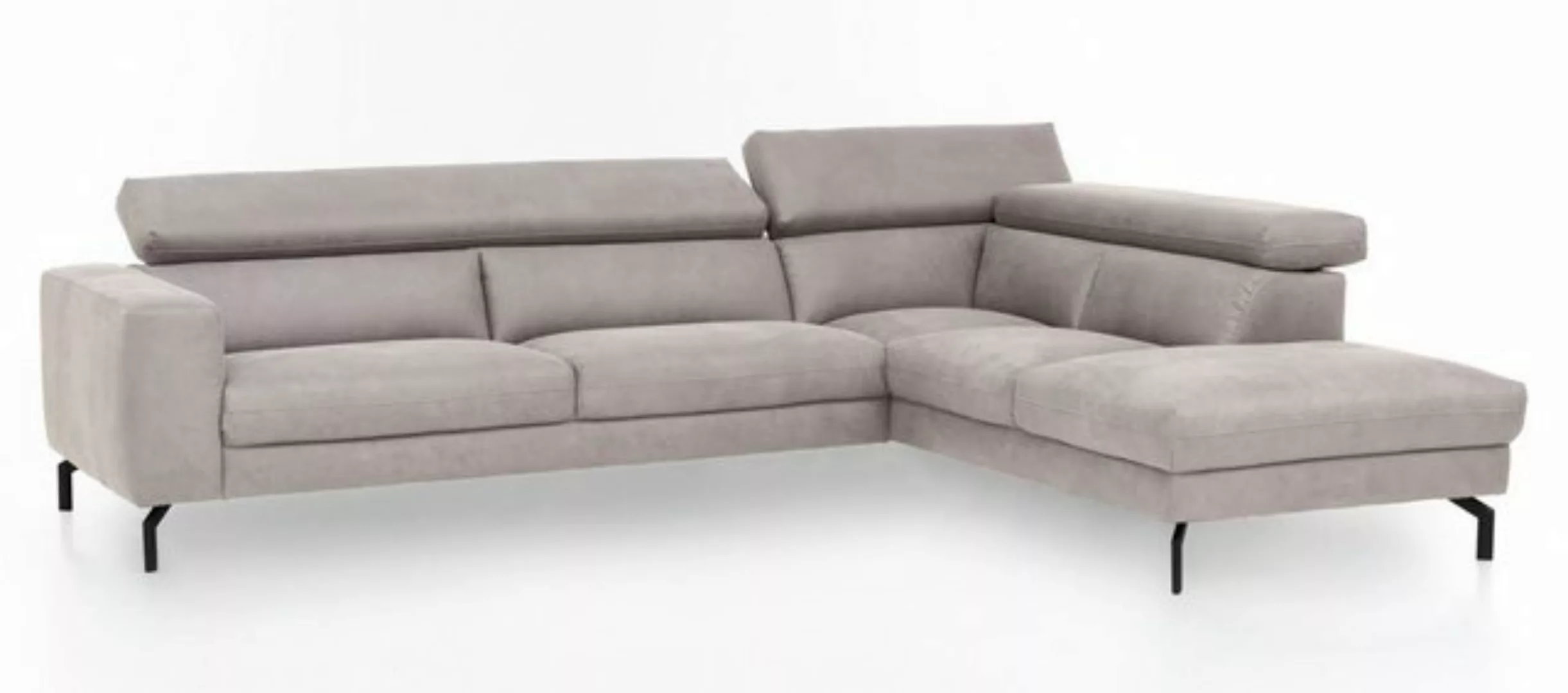 Feldmann-Wohnen Ecksofa Chenna, Chennai 1 Teile, 284x233x76-96cm silber Ott günstig online kaufen