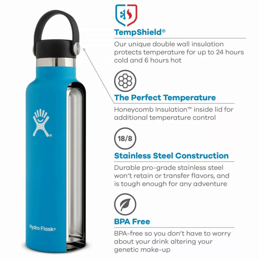 Hydro Flask Hydration Trinkflasche vakuum-isoliert 24 oz (709 ml), Standard günstig online kaufen