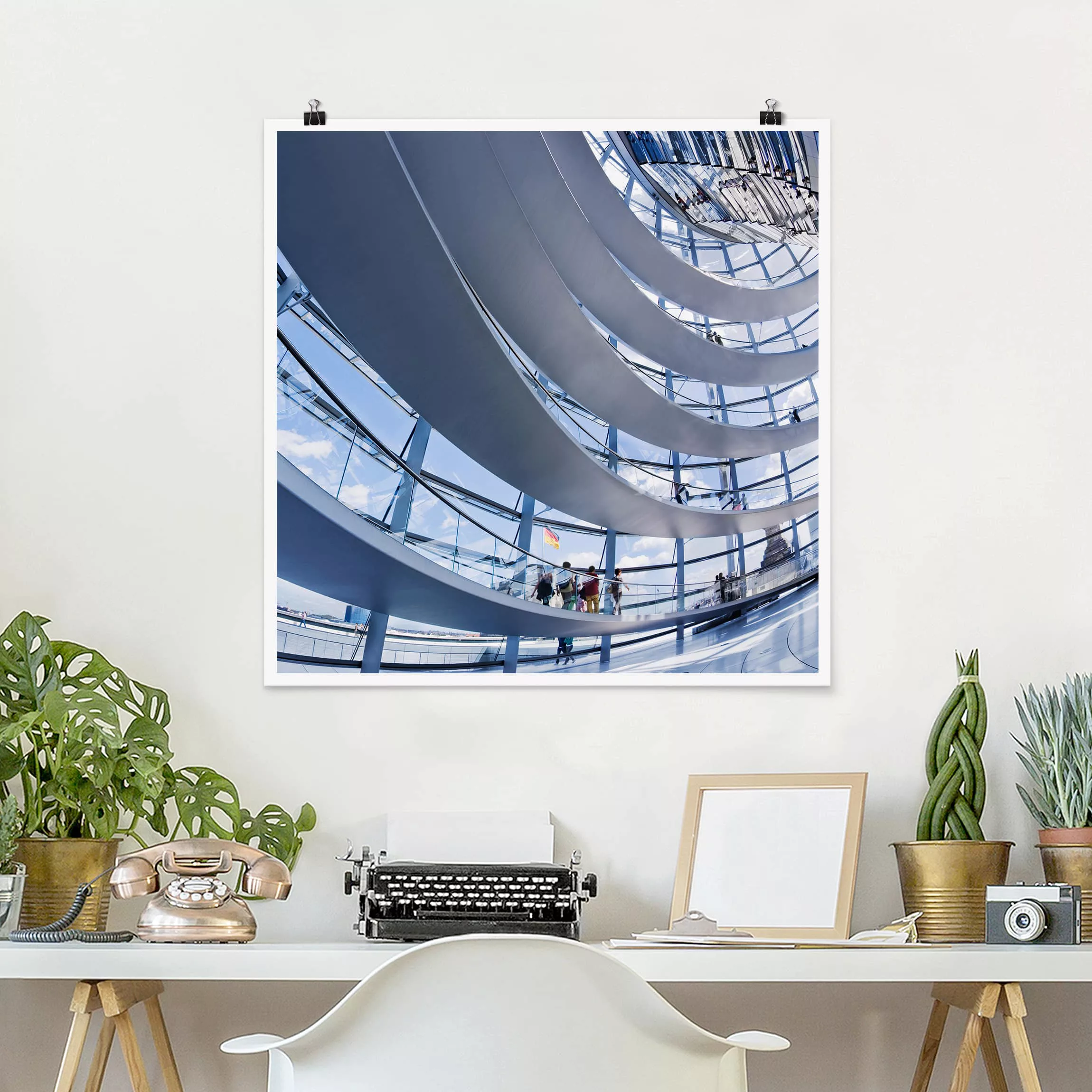 Poster Architektur & Skyline - Quadrat Im Berliner Reichstag günstig online kaufen
