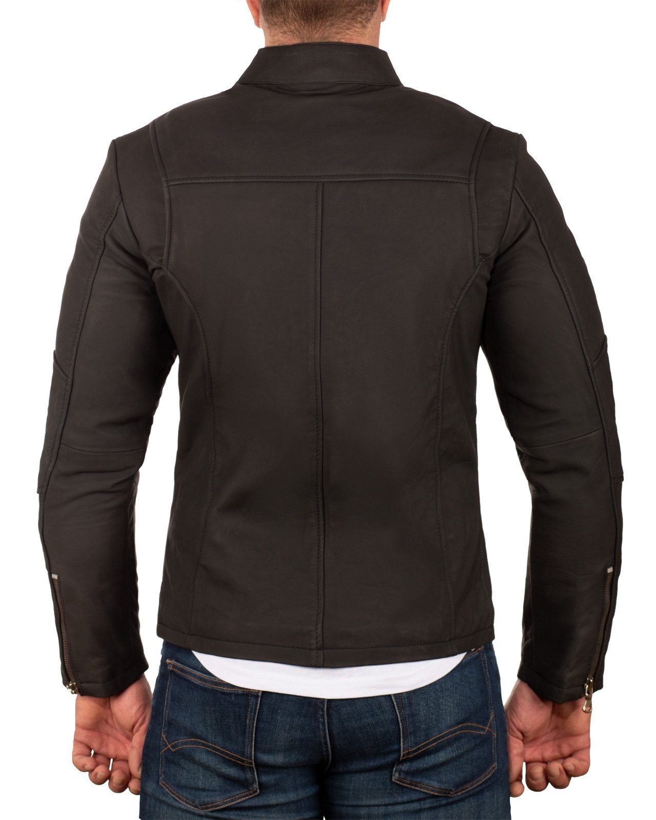 Reichstadt Lederjacke Herren Regular Fit Bikerjacke günstig online kaufen