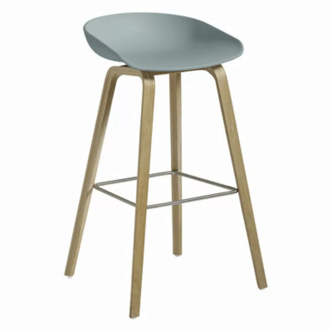 Barhocker About a stool AAS 32 HIGH plastikmaterial blau / H 75 cm - Recyce günstig online kaufen