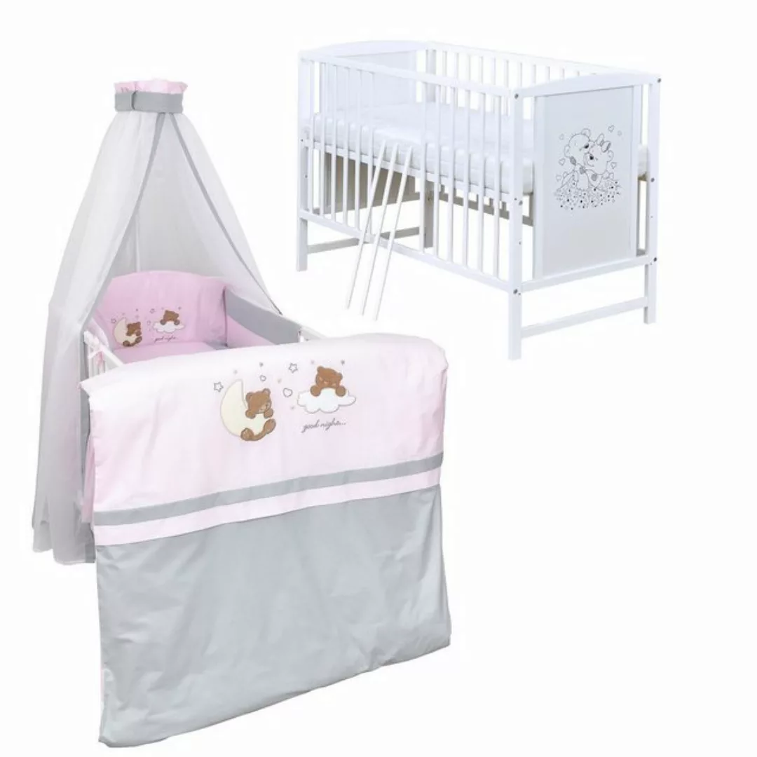 Baby-Delux Komplettbett Babybett Mia Komplettset, 10-tlg., Kinderbett 60x12 günstig online kaufen