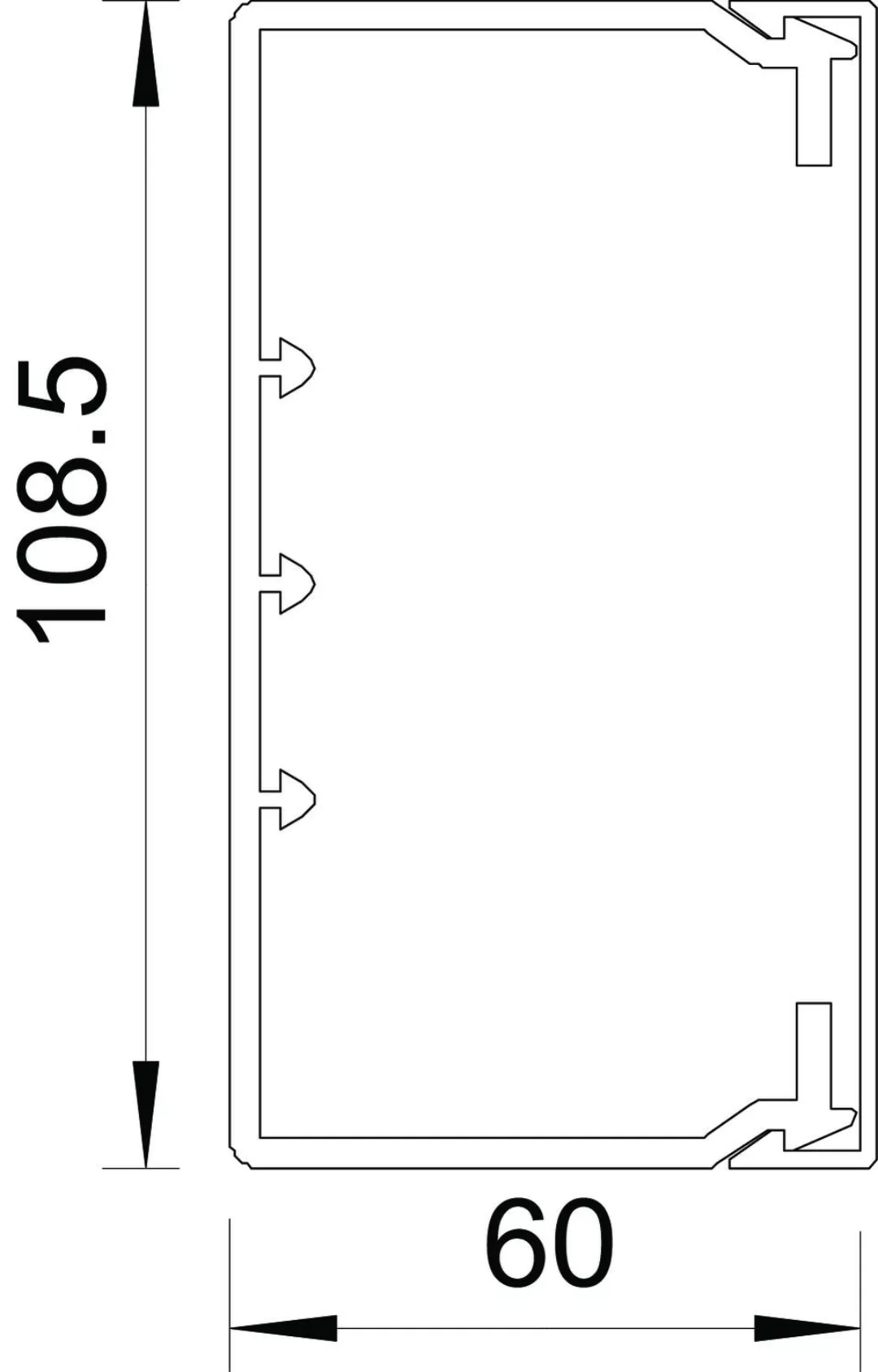 OBO Bettermann Vertr Wand+Deckenkanal 60x110mm WDKH-60110RW günstig online kaufen