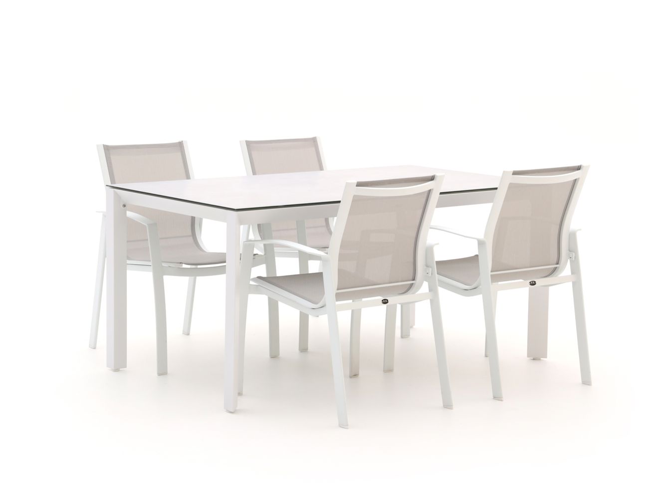 R&S Design Altea/Veneto 160 cm Gartenmöbel-Set 5-teilig stapelbar günstig online kaufen