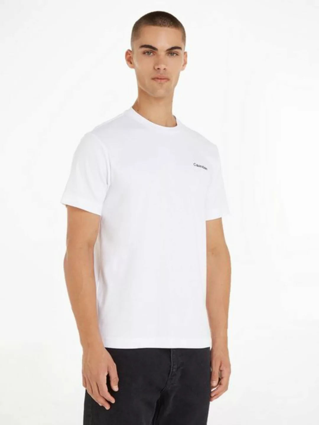 Calvin Klein T-Shirt Micro Logo aus dickem Winterjersey, mit Logoprint günstig online kaufen