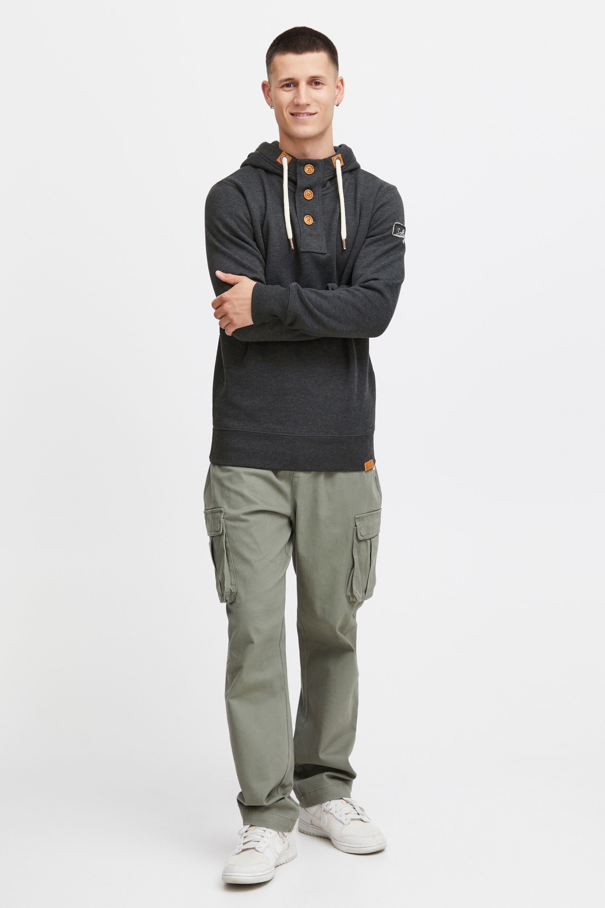 !Solid Hoodie SDTripStrip Kapuzensweatshirt mit Knopfleiste günstig online kaufen