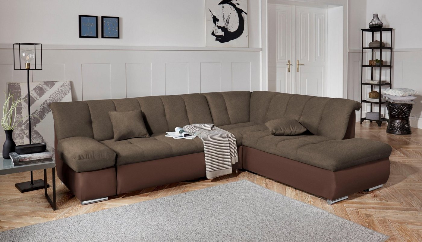 DOMO collection Ecksofa "Mona L-Form", wahlweise mit Bettfunktion günstig online kaufen