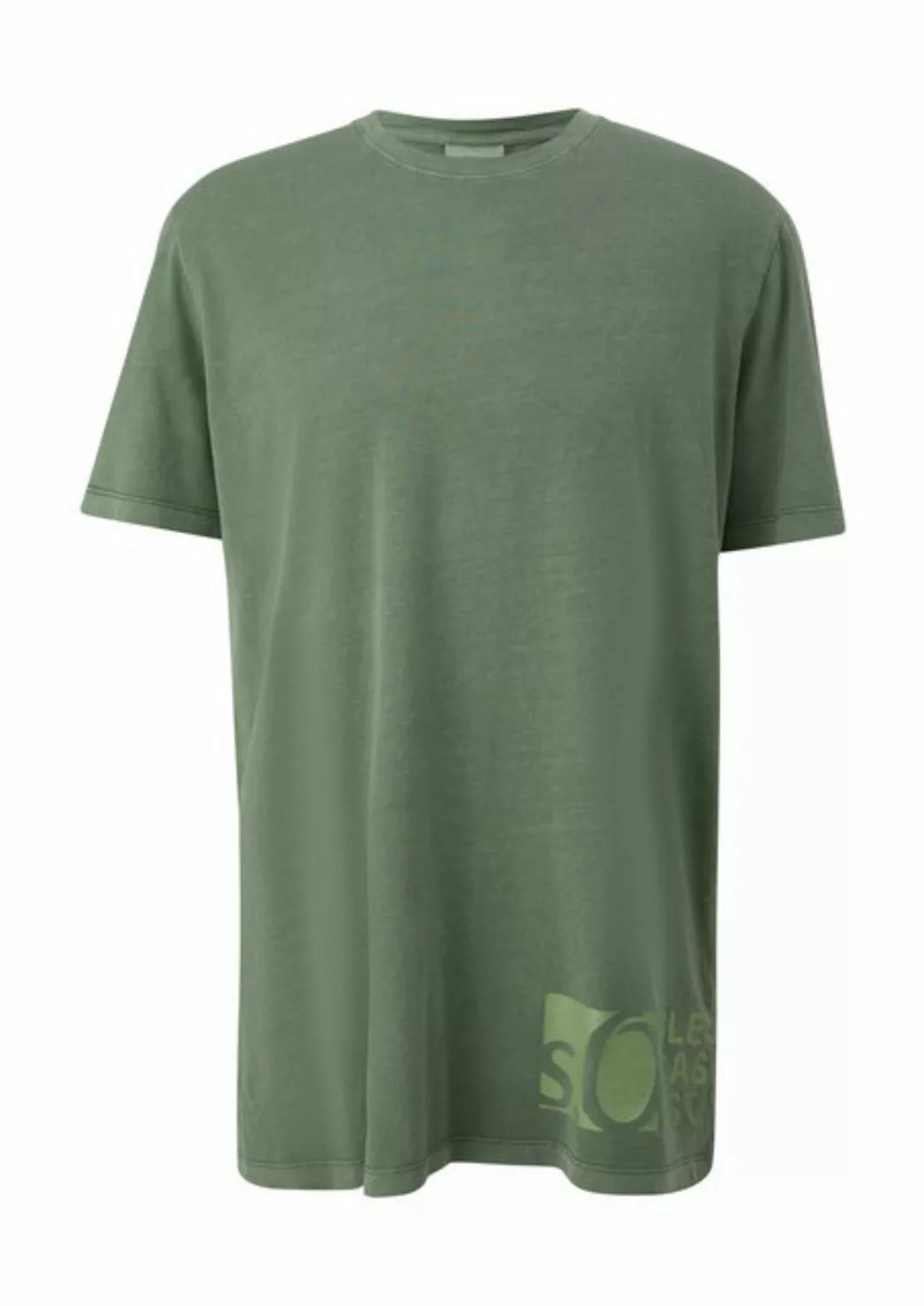 s.Oliver Kurzarmshirt T-Shirt mit Logo-Patch Garment Dye günstig online kaufen