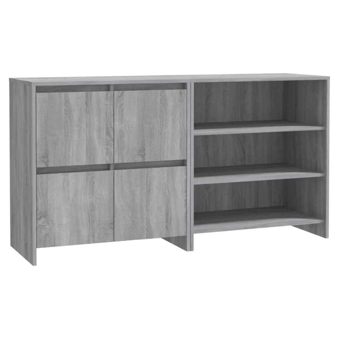 Vidaxl 2-tlg. Sideboard Grau Sonoma Holzwerkstoff günstig online kaufen