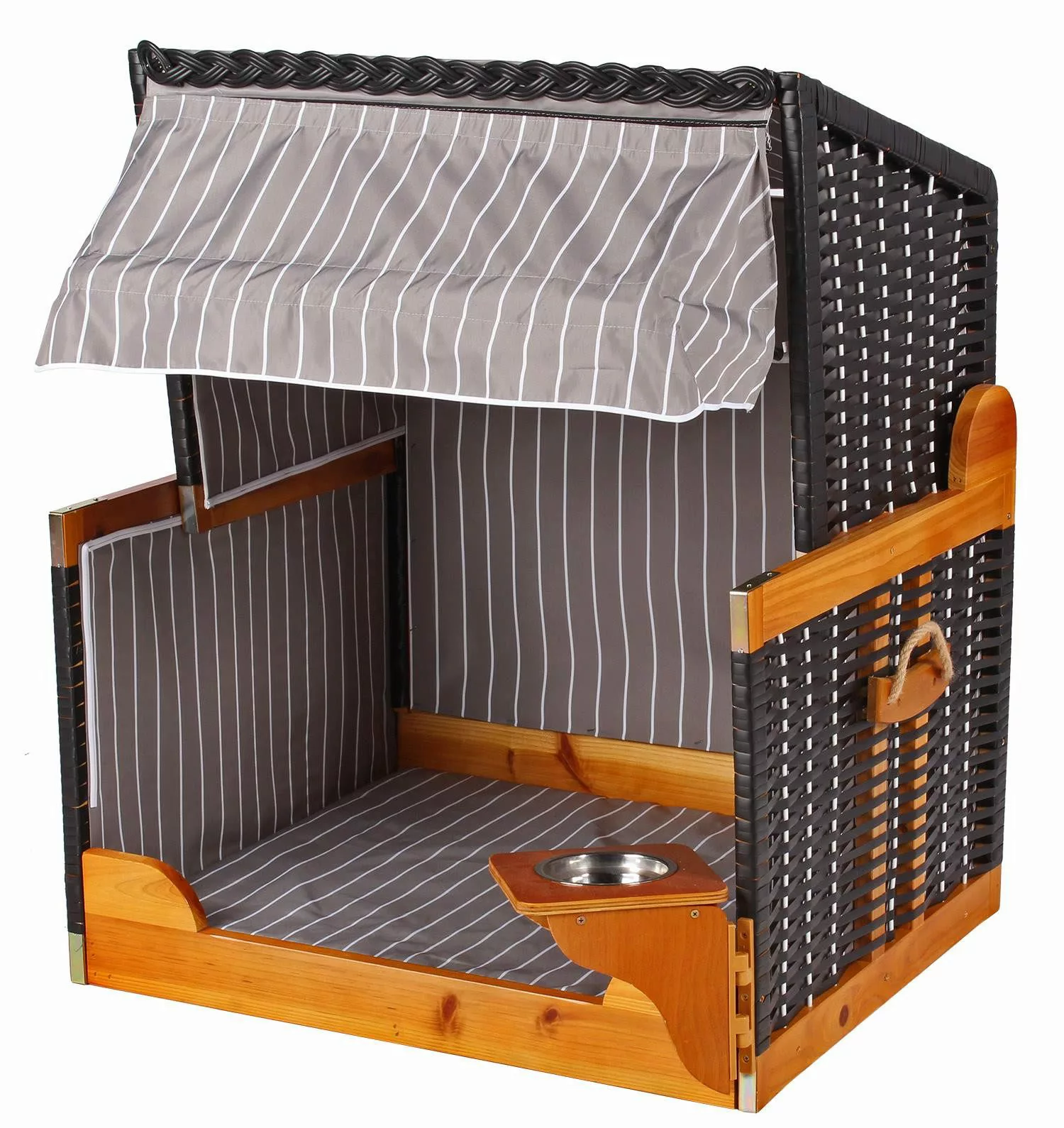 bene living Haustierstrandkorb Hundestrandkorb - gestreift/anthrazit günstig online kaufen