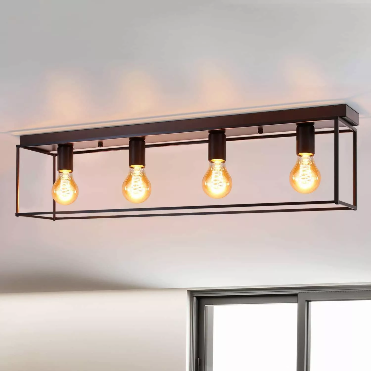 Nettlife Deckenleuchte Schwarz Vintage E27 Deckenlampe günstig online kaufen