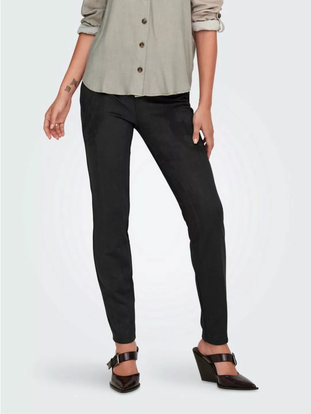 ONLY Jeggings ONLANGALINE HW FAUX SUEDE LEGGING CC PNT in Wildleder Optik günstig online kaufen