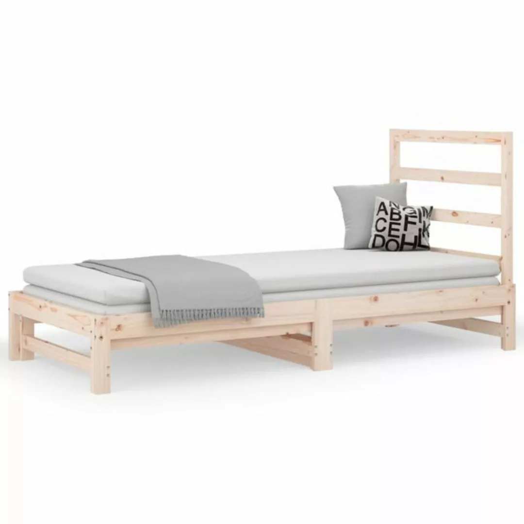 vidaXL Gästebett Gästebett Tagesbett Ausziehbar 2x90x200 cm Massivholz Kief günstig online kaufen