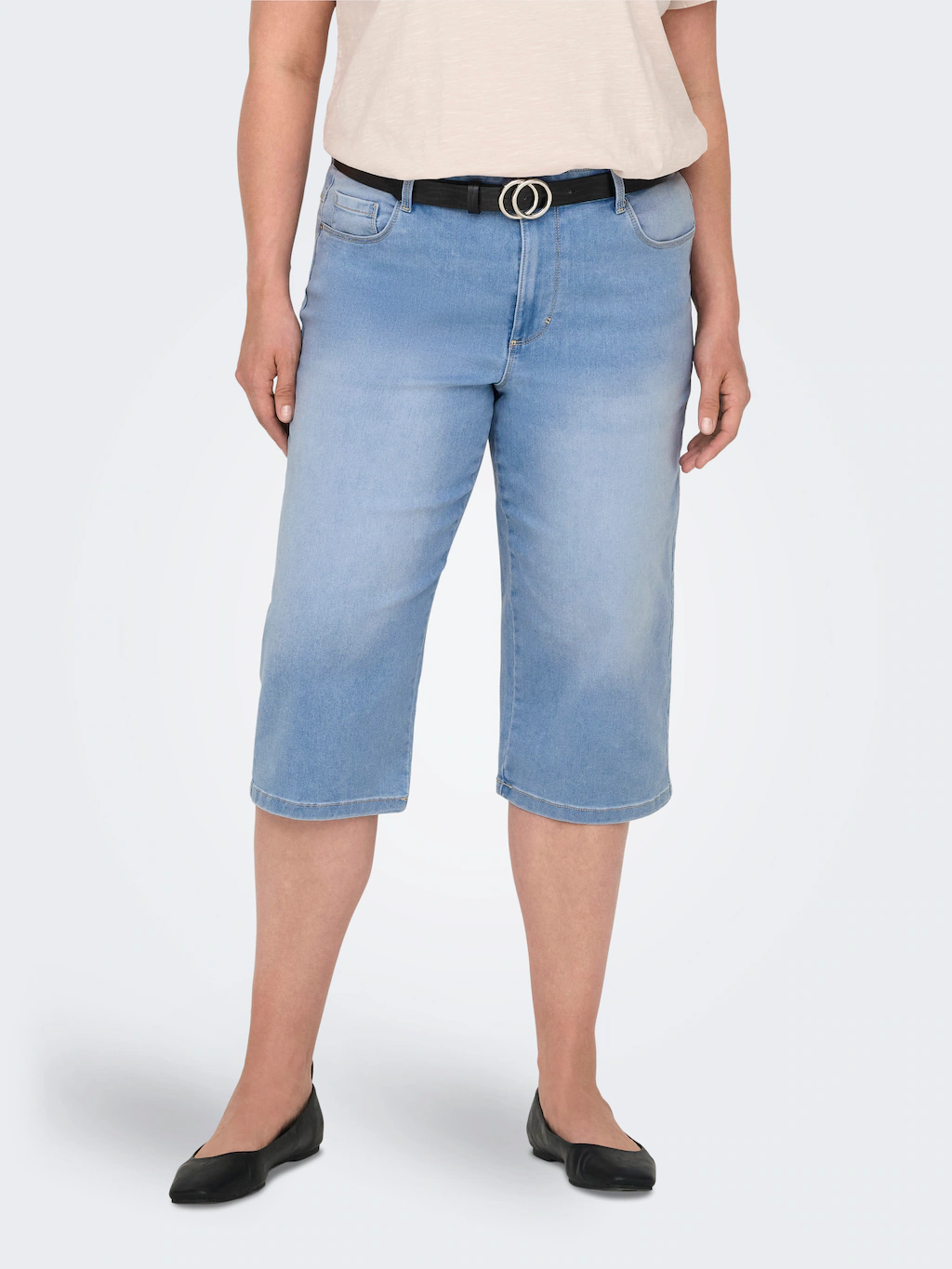 ONLY CARMAKOMA Jeansshorts "CARAUGUSTA HW STRAIGHT KNICKERS PIM951" günstig online kaufen