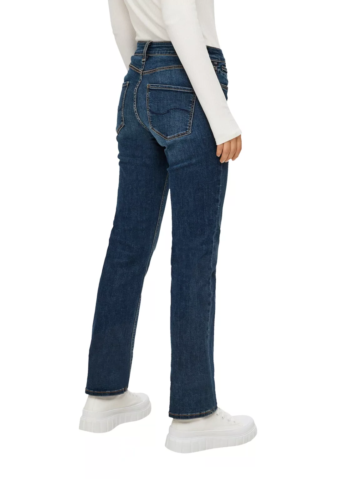 QS Slim-fit-Jeans Catie Slim Fit, Mid Rise, Straight Leg günstig online kaufen